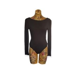 Missguided bodysuit black scoop back Sz 4 small new nwt